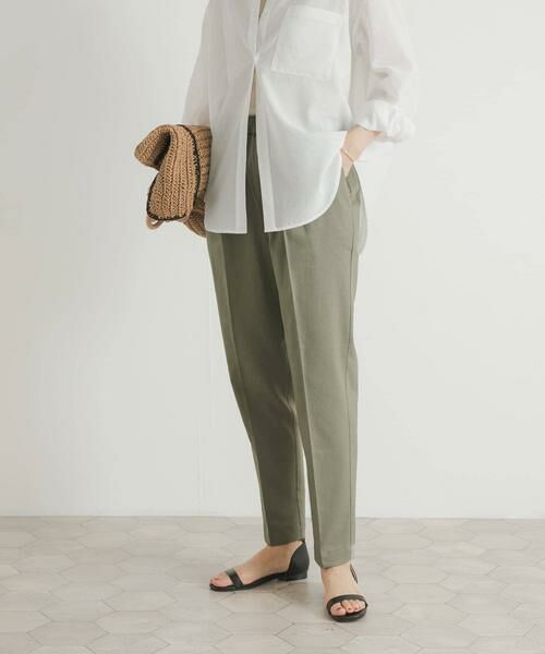 URBAN RESEARCH DOORS / アーバンリサーチ ドアーズ その他パンツ | リネン混テーパードイージーパンツ | 詳細6