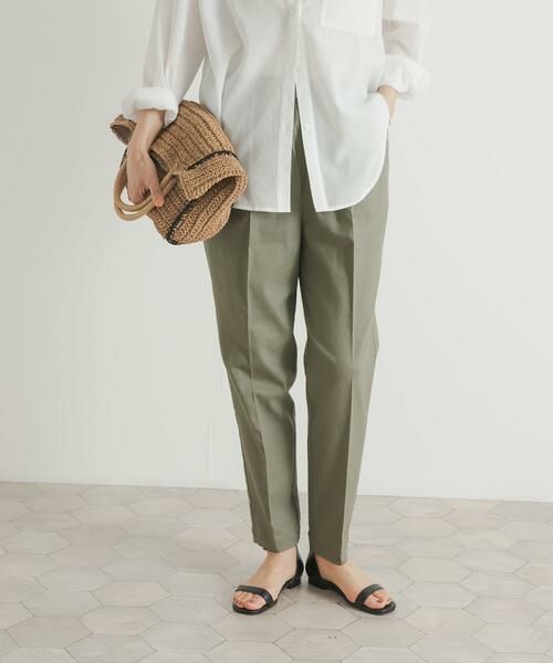 URBAN RESEARCH DOORS / アーバンリサーチ ドアーズ その他パンツ | リネン混テーパードイージーパンツ | 詳細7