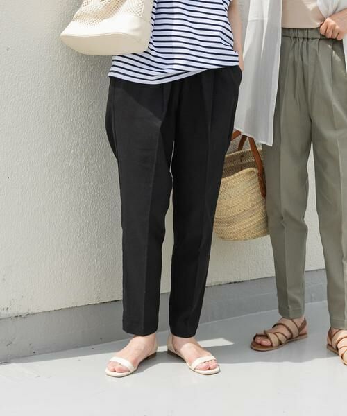 URBAN RESEARCH DOORS / アーバンリサーチ ドアーズ その他パンツ | リネン混テーパードイージーパンツ | 詳細23