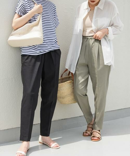 URBAN RESEARCH DOORS / アーバンリサーチ ドアーズ その他パンツ | リネン混テーパードイージーパンツ | 詳細25