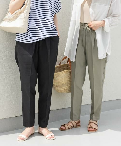 URBAN RESEARCH DOORS / アーバンリサーチ ドアーズ その他パンツ | リネン混テーパードイージーパンツ | 詳細26