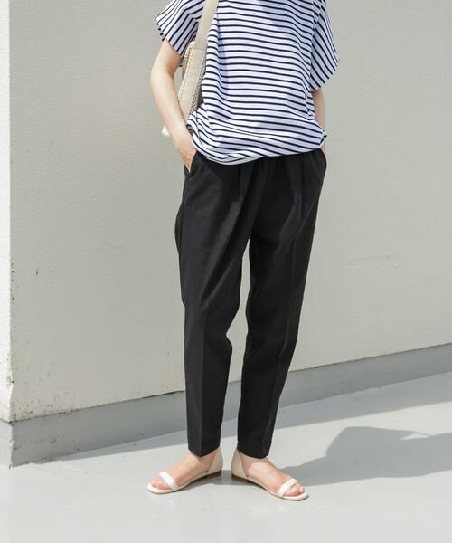 URBAN RESEARCH DOORS / アーバンリサーチ ドアーズ その他パンツ | リネン混テーパードイージーパンツ | 詳細27