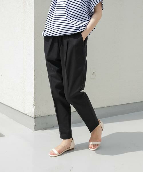 URBAN RESEARCH DOORS / アーバンリサーチ ドアーズ その他パンツ | リネン混テーパードイージーパンツ | 詳細28