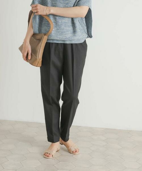 URBAN RESEARCH DOORS / アーバンリサーチ ドアーズ その他パンツ | リネン混テーパードイージーパンツ | 詳細30
