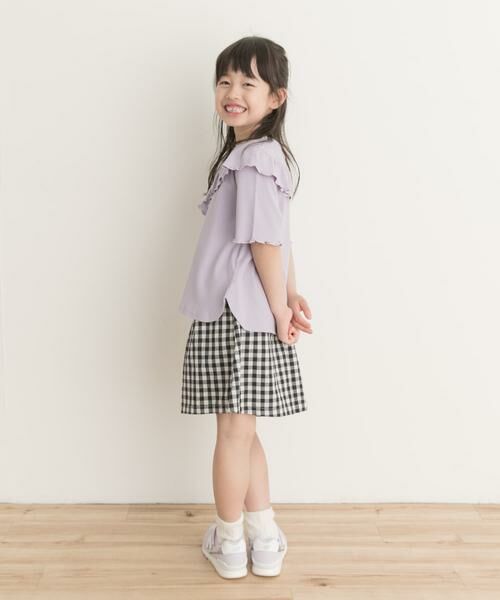 URBAN RESEARCH DOORS / アーバンリサーチ ドアーズ トップス | メローフリルリブTシャツ(KIDS) | 詳細10