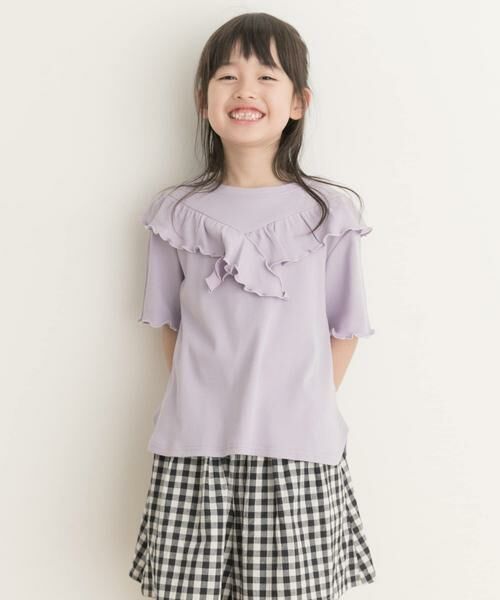 URBAN RESEARCH DOORS / アーバンリサーチ ドアーズ トップス | メローフリルリブTシャツ(KIDS) | 詳細3