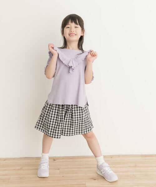 URBAN RESEARCH DOORS / アーバンリサーチ ドアーズ トップス | メローフリルリブTシャツ(KIDS) | 詳細6