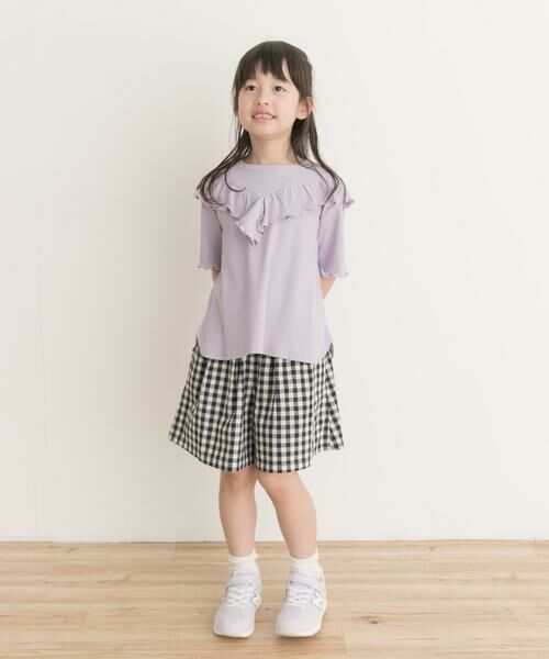 URBAN RESEARCH DOORS / アーバンリサーチ ドアーズ トップス | メローフリルリブTシャツ(KIDS) | 詳細7