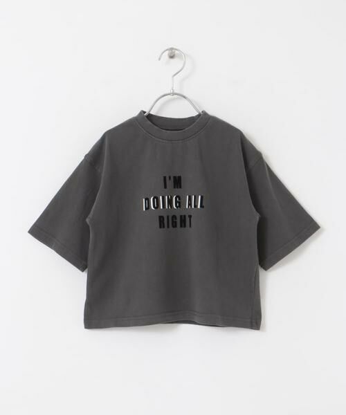 URBAN RESEARCH DOORS / アーバンリサーチ ドアーズ トップス | 製品染めフロッキープリントロゴTシャツ(KIDS) | 詳細10