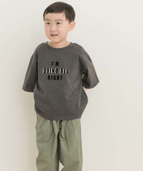URBAN RESEARCH DOORS / アーバンリサーチ ドアーズ トップス | 製品染めフロッキープリントロゴTシャツ(KIDS) | 詳細6