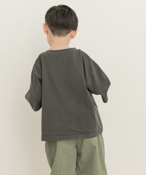 URBAN RESEARCH DOORS / アーバンリサーチ ドアーズ トップス | 製品染めフロッキープリントロゴTシャツ(KIDS) | 詳細8