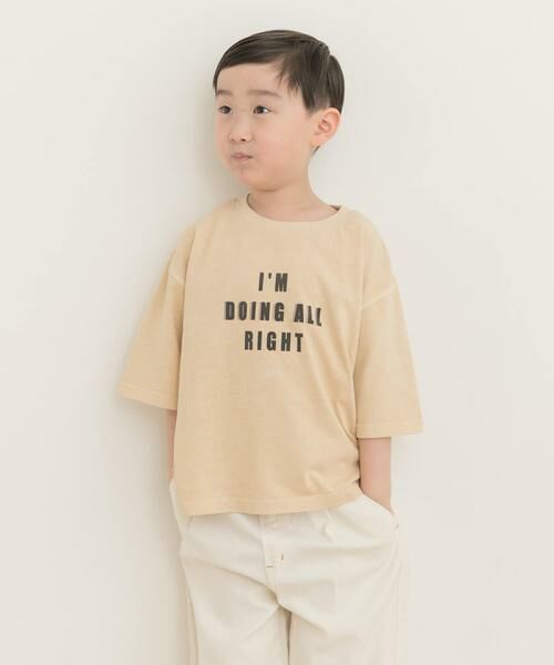 URBAN RESEARCH DOORS / アーバンリサーチ ドアーズ トップス | 製品染めフロッキープリントロゴTシャツ(KIDS) | 詳細25