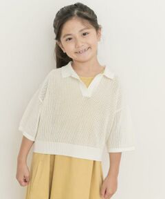 URBAN RESEARCH DOORS / アーバンリサーチ ドアーズ ニット・セーター | クロップドメッシュシャツ(KIDS)