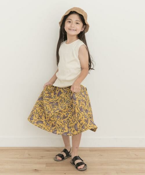 URBAN RESEARCH DOORS / アーバンリサーチ ドアーズ パンツ | 『親子リンク』オリエンタルプリントギャザースカート(KIDS) | 詳細5