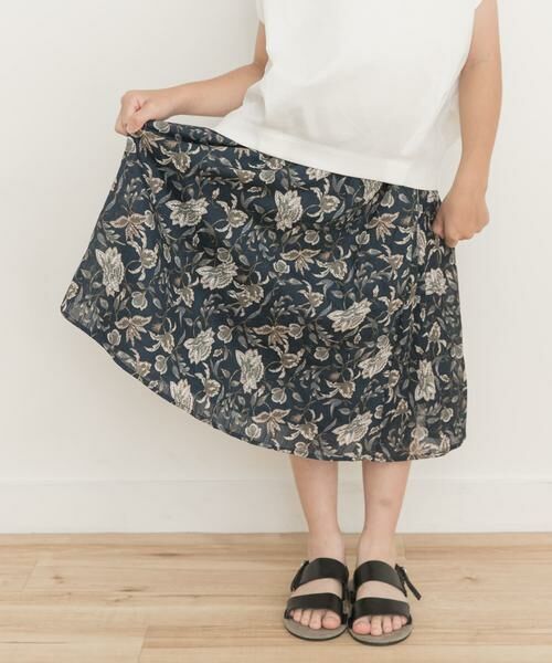 URBAN RESEARCH DOORS / アーバンリサーチ ドアーズ パンツ | 『親子リンク』オリエンタルプリントギャザースカート(KIDS) | 詳細8