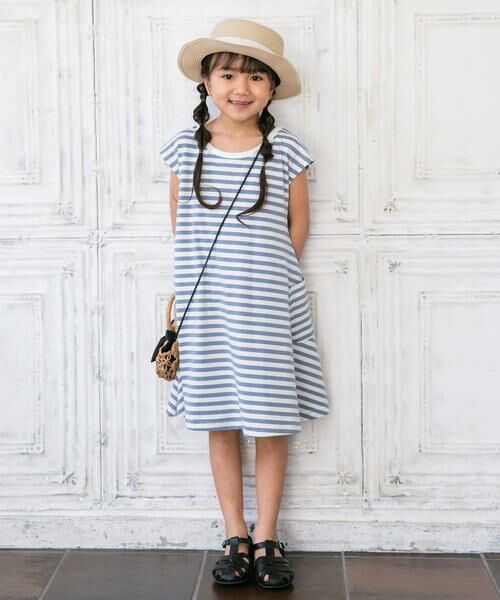 URBAN RESEARCH DOORS / アーバンリサーチ ドアーズ ワンピース | ボーダーフレアワンピース(KIDS) | 詳細1