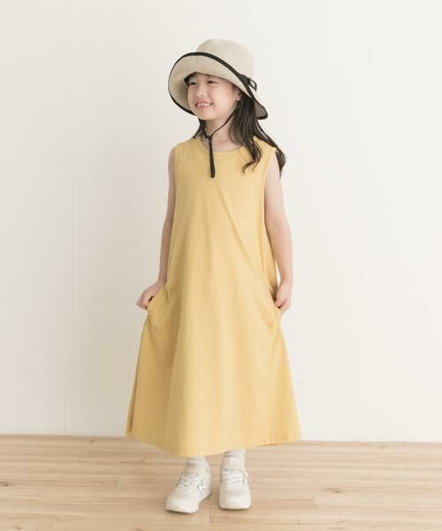 URBAN RESEARCH DOORS / アーバンリサーチ ドアーズ ワンピース | ノースリーブフレアワンピース(KIDS)(イエロー)