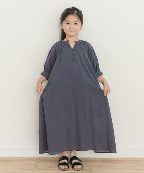 URBAN RESEARCH DOORS / アーバンリサーチ ドアーズ ワンピース | 『親子リンク』コットンボイルカフタンワンピース(KIDS) | 詳細23