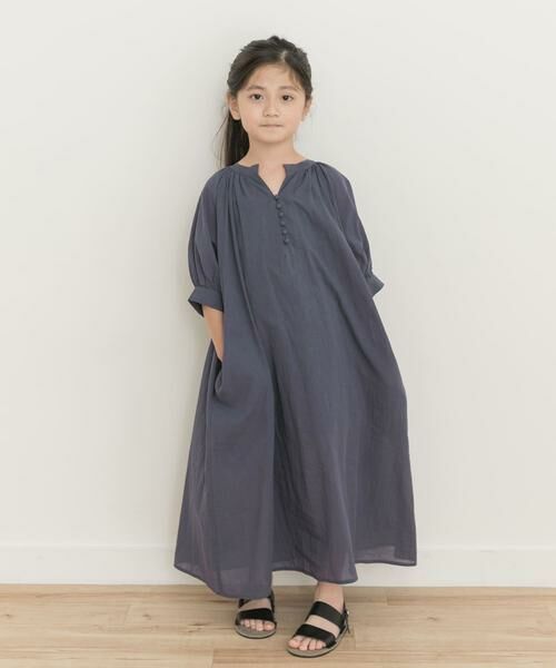URBAN RESEARCH DOORS / アーバンリサーチ ドアーズ ワンピース | 『親子リンク』コットンボイルカフタンワンピース(KIDS) | 詳細25