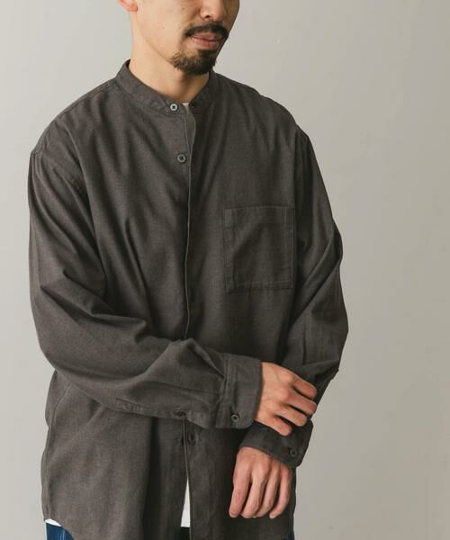 URBAN RESEARCH DOORS / アーバンリサーチ ドアーズ シャツ・ブラウス | ビエラバンドカラーシャツ | 詳細1