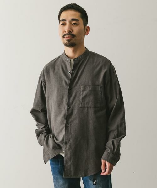 URBAN RESEARCH DOORS / アーバンリサーチ ドアーズ シャツ・ブラウス | ビエラバンドカラーシャツ | 詳細2