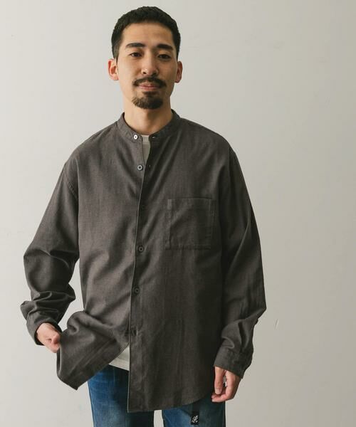 URBAN RESEARCH DOORS / アーバンリサーチ ドアーズ シャツ・ブラウス | ビエラバンドカラーシャツ | 詳細3