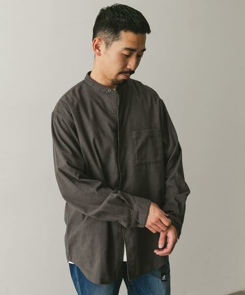 URBAN RESEARCH DOORS / アーバンリサーチ ドアーズ シャツ・ブラウス | ビエラバンドカラーシャツ | 詳細4