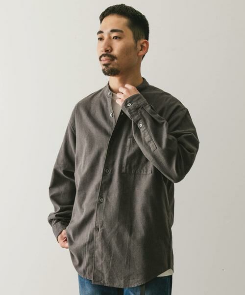 URBAN RESEARCH DOORS / アーバンリサーチ ドアーズ シャツ・ブラウス | ビエラバンドカラーシャツ | 詳細5