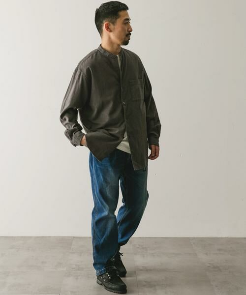 URBAN RESEARCH DOORS / アーバンリサーチ ドアーズ シャツ・ブラウス | ビエラバンドカラーシャツ | 詳細6