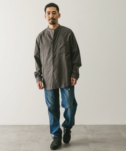 URBAN RESEARCH DOORS / アーバンリサーチ ドアーズ シャツ・ブラウス | ビエラバンドカラーシャツ | 詳細7