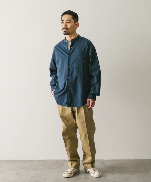 URBAN RESEARCH DOORS / アーバンリサーチ ドアーズ シャツ・ブラウス | ビエラバンドカラーシャツ | 詳細14