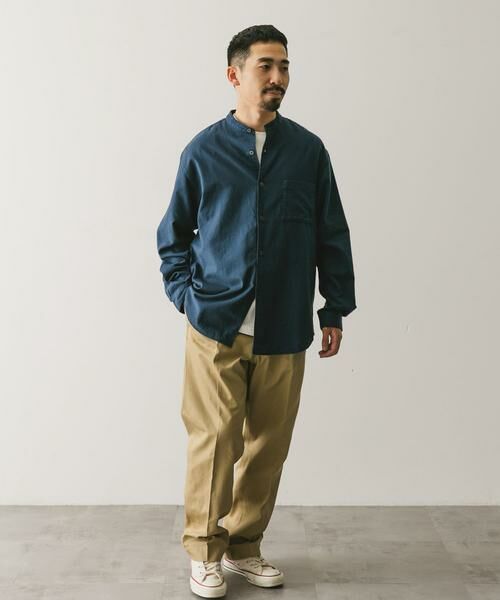 URBAN RESEARCH DOORS / アーバンリサーチ ドアーズ シャツ・ブラウス | ビエラバンドカラーシャツ | 詳細15