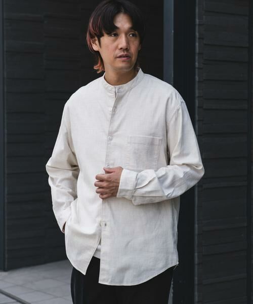 URBAN RESEARCH DOORS / アーバンリサーチ ドアーズ シャツ・ブラウス | ビエラバンドカラーシャツ | 詳細23