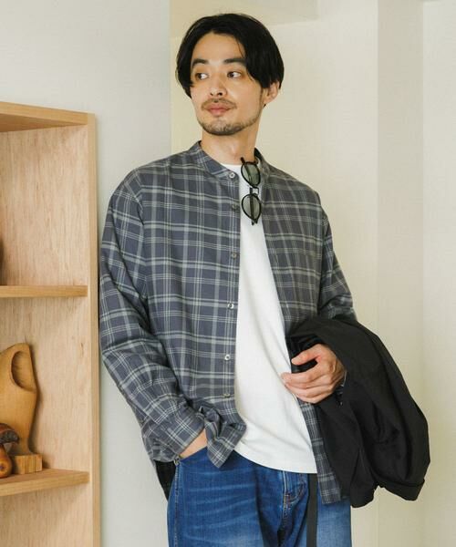 URBAN RESEARCH DOORS / アーバンリサーチ ドアーズ シャツ・ブラウス | ビエラバンドカラーシャツ | 詳細25