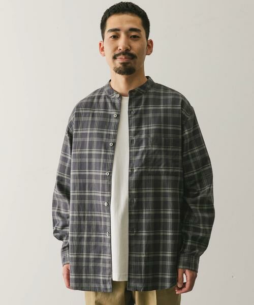 URBAN RESEARCH DOORS / アーバンリサーチ ドアーズ シャツ・ブラウス | ビエラバンドカラーシャツ | 詳細27