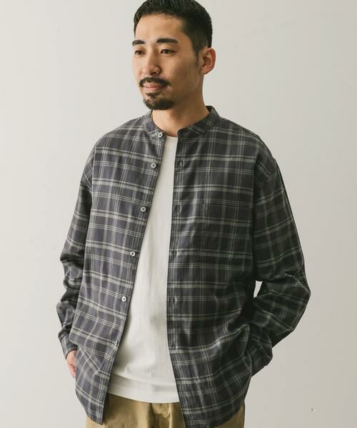 URBAN RESEARCH DOORS / アーバンリサーチ ドアーズ シャツ・ブラウス | ビエラバンドカラーシャツ | 詳細28