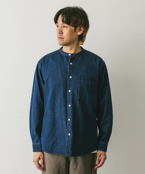 URBAN RESEARCH DOORS / アーバンリサーチ ドアーズ シャツ・ブラウス | デニムバンドカラーシャツ | 詳細14