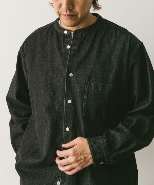 URBAN RESEARCH DOORS / アーバンリサーチ ドアーズ シャツ・ブラウス | デニムバンドカラーシャツ | 詳細24