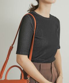 URBAN RESEARCH DOORS / アーバンリサーチ ドアーズ Tシャツ | 配色リブ5分袖プルオーバー