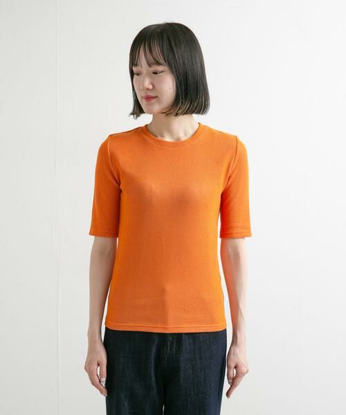 URBAN RESEARCH DOORS / アーバンリサーチ ドアーズ Tシャツ | 配色リブ5分袖プルオーバー | 詳細11