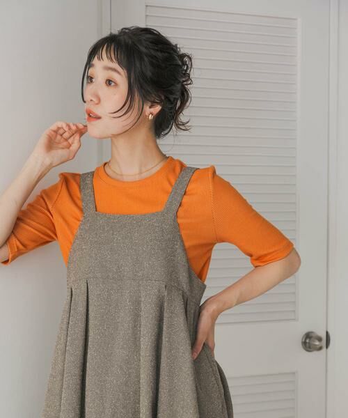 URBAN RESEARCH DOORS / アーバンリサーチ ドアーズ Tシャツ | 配色リブ5分袖プルオーバー | 詳細5