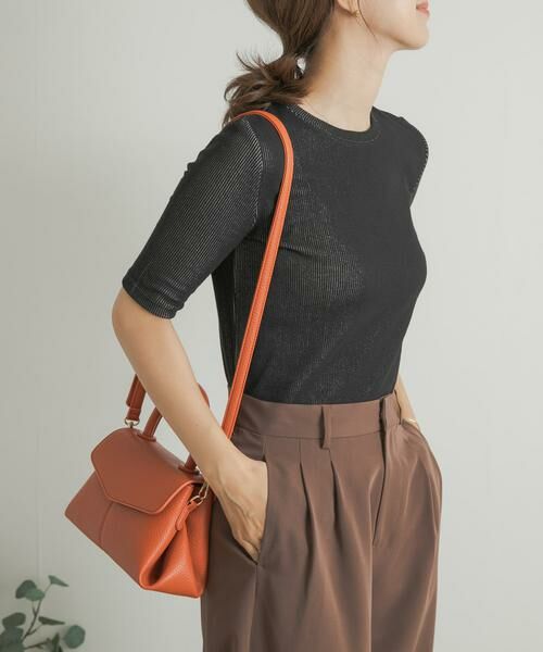 URBAN RESEARCH DOORS / アーバンリサーチ ドアーズ Tシャツ | 配色リブ5分袖プルオーバー | 詳細18