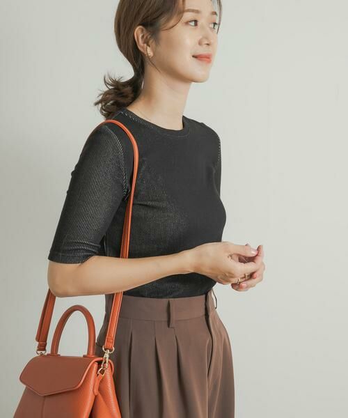 URBAN RESEARCH DOORS / アーバンリサーチ ドアーズ Tシャツ | 配色リブ5分袖プルオーバー | 詳細19