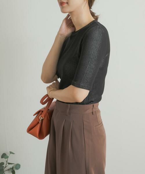 URBAN RESEARCH DOORS / アーバンリサーチ ドアーズ Tシャツ | 配色リブ5分袖プルオーバー | 詳細21