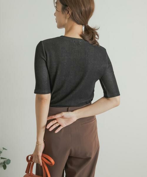 URBAN RESEARCH DOORS / アーバンリサーチ ドアーズ Tシャツ | 配色リブ5分袖プルオーバー | 詳細22