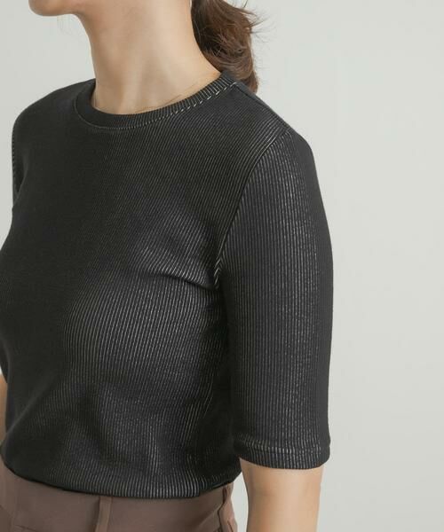 URBAN RESEARCH DOORS / アーバンリサーチ ドアーズ Tシャツ | 配色リブ5分袖プルオーバー | 詳細25