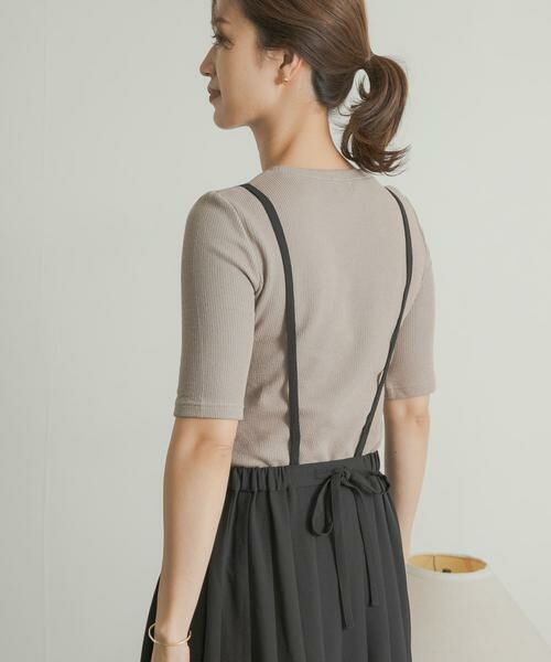 URBAN RESEARCH DOORS / アーバンリサーチ ドアーズ Tシャツ | 配色リブ5分袖プルオーバー | 詳細30