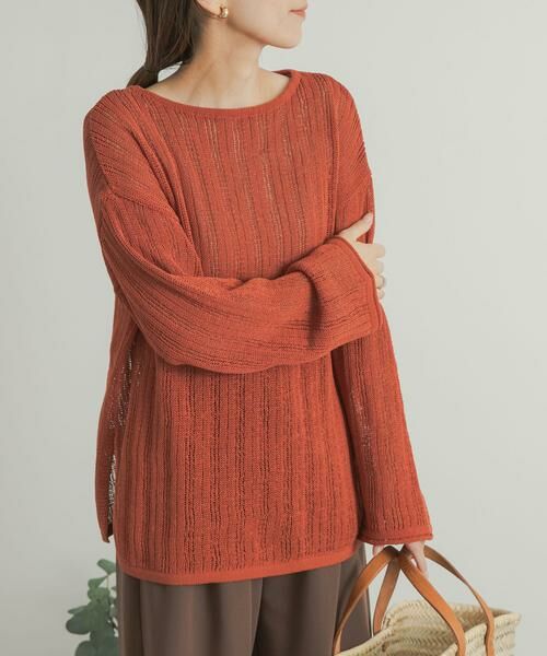 URBAN RESEARCH DOORS / アーバンリサーチ ドアーズ ニット・セーター | ウォッシャブル透かし編みニット | 詳細1