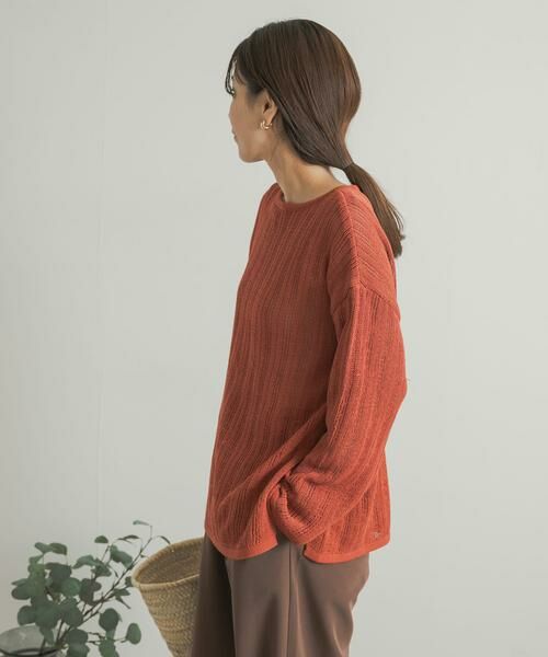 URBAN RESEARCH DOORS / アーバンリサーチ ドアーズ ニット・セーター | ウォッシャブル透かし編みニット | 詳細4