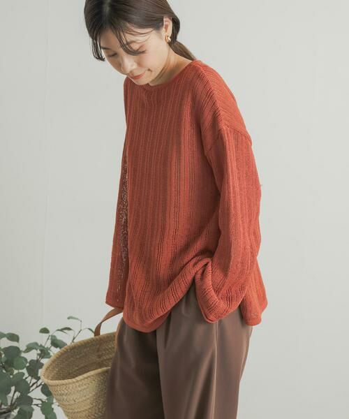 URBAN RESEARCH DOORS / アーバンリサーチ ドアーズ ニット・セーター | ウォッシャブル透かし編みニット | 詳細5
